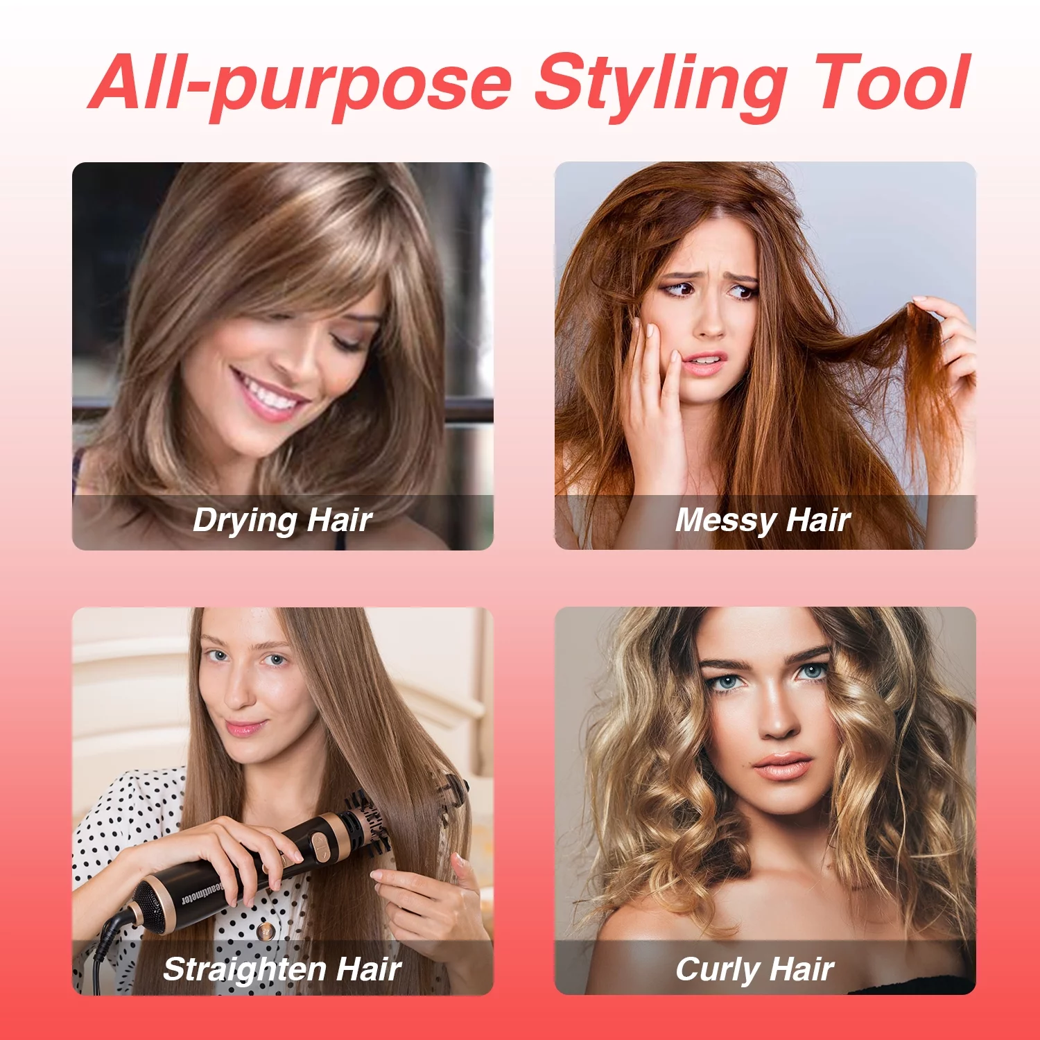 Auto-Spin Hair Dryer Brush, 3-in-1 Hot Air Brush Kit - Image 5