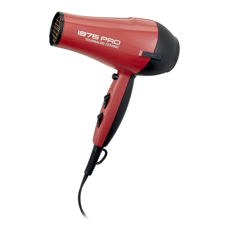 Ceramic Hair Dryer with 4 Additional Styling Attachments, 1875 Watts, Red - Image 2