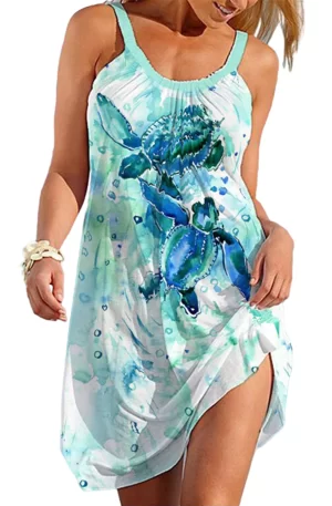 Women-Summer-Sleeveless-Tank Casual-Mini-Dress