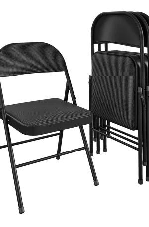 4 Count Fabric Padded Folding Chair